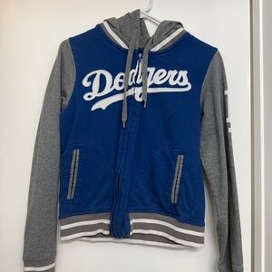 5th & Ocean Blue and Gray Dodgers Hoodie Jacket